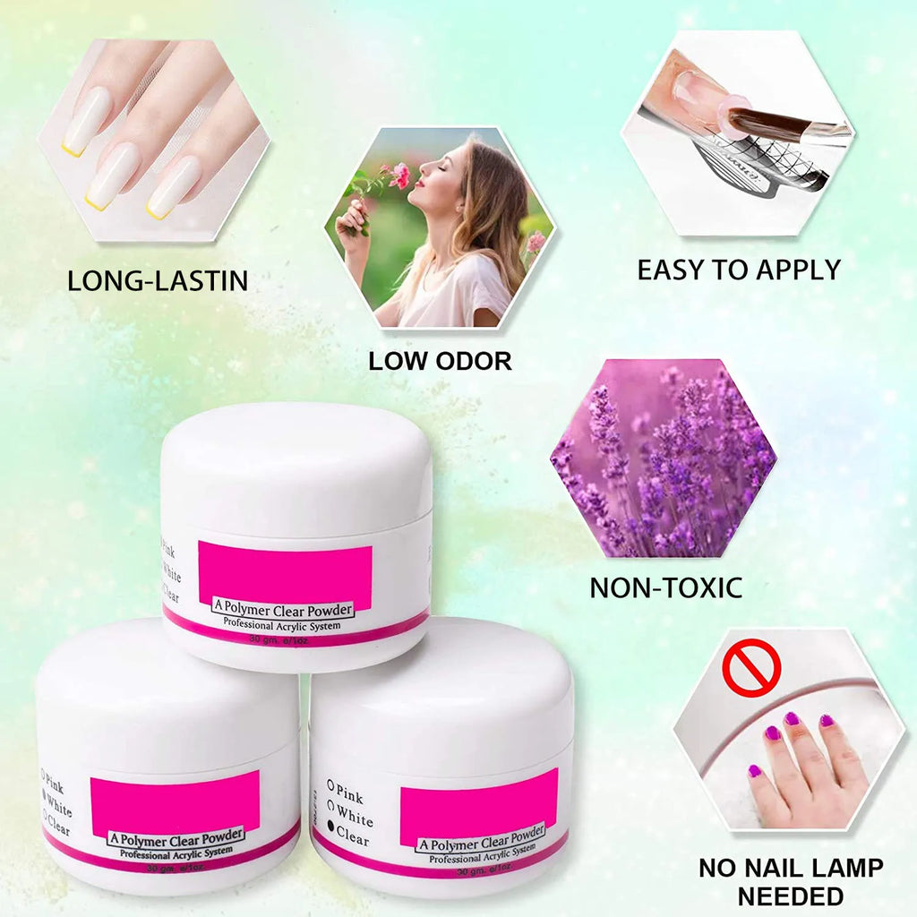 Acrylic Nail Kit Acrylic Powder With Acrylic Liquid For Gel Nails With UV Lamp For Gel Nails Set DIY Gifts For Women Shopifynow