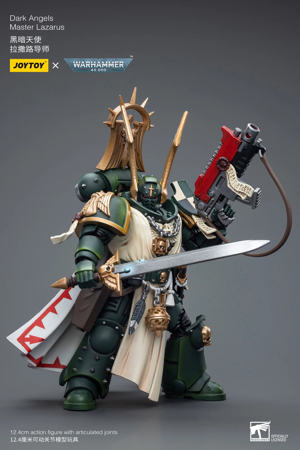 JOYTOY Warhammer 40K 1/18 Action Figure Dark Angels Master Lazarus Anime figures Toys Collection Model Shopifynow