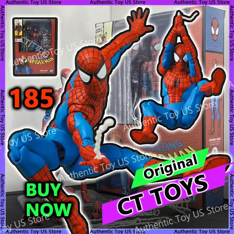 Original Ct Toys Spiderman Figure Mafex 185 The Amazing Spider-Man SHF Anime Action Figure Customized Gifts Toys Shopifynow