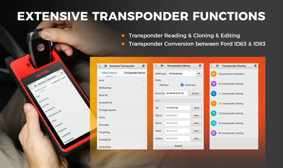 Autel MaxiIM KM100 Key Fob Programmer Immobilizer Tool Key Creation IMMO Learning Chip Read Write Cloning Frequency Detection - Shopifynow