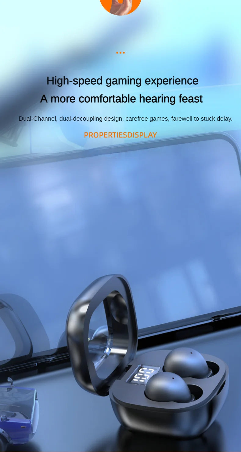 SK19 Super bass Earphones TWS Wireless Bluetooth Headset With Mic Smart Touch Headphones Invisible Mini Noise Reduction Earbuds Shopifynow