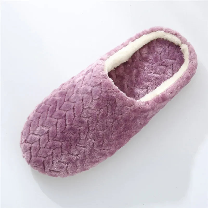 Women Winter Home Fur Slippers Cartoon Cat Non-Slip Soft Warm House Indoor Bedroom Men Couples Boys Girl Memory Foam Floor Shoes Shopifynow
