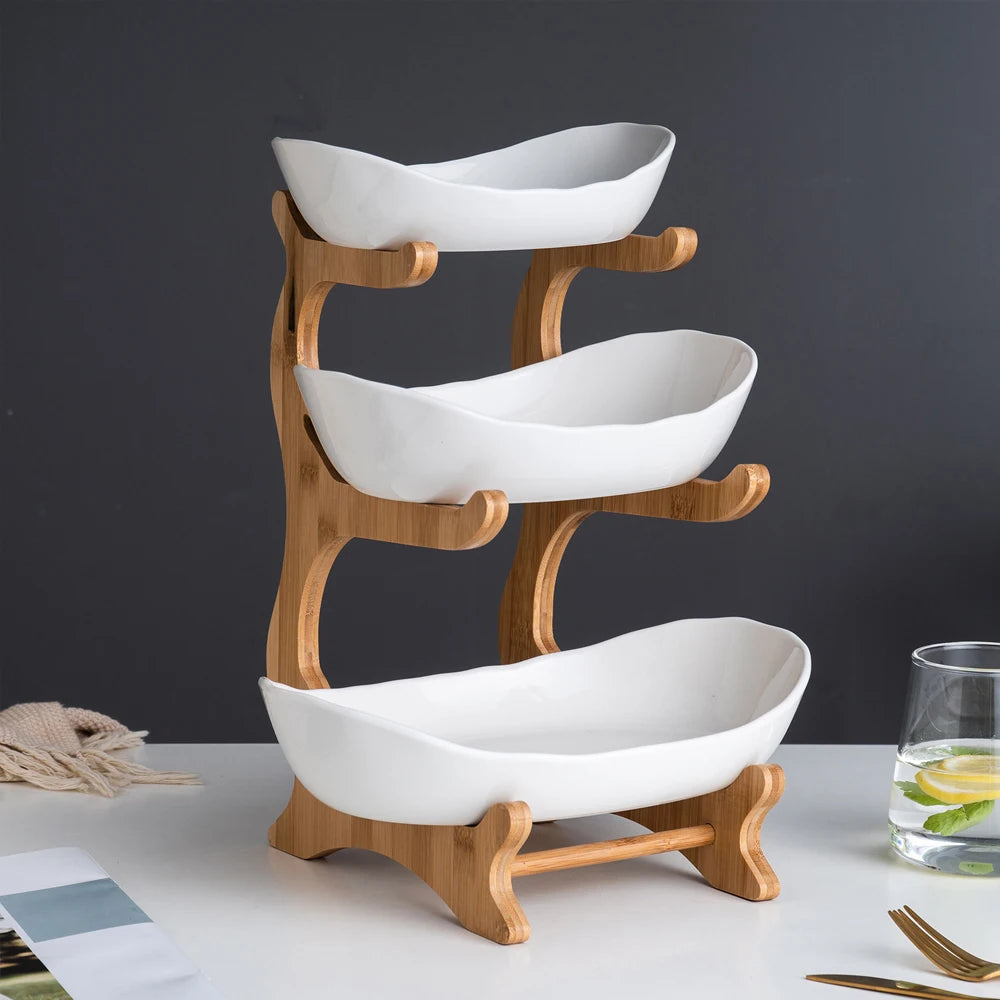 3 Layer Fruit Plate Home Living Room Plastic Snack Dish Creative Modern Dried Fruit Basket Candy Dish Cake Stand Salad Bowl Shopifynow