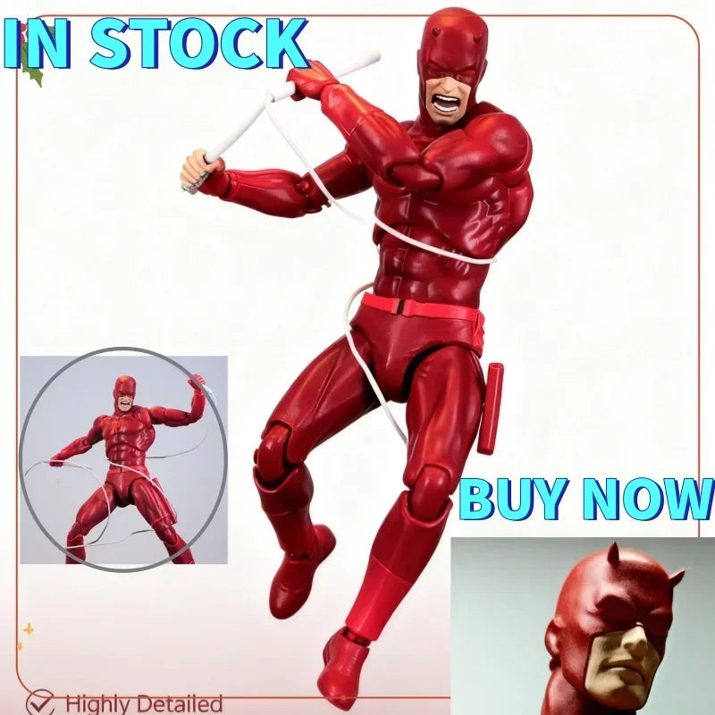 In Stock Ct Toys  Mafex 223 DAREDEVIL Action Figure Comic Version Figure Shf Anime Figurine Statue Model Collection Gifts Toy Shopifynow