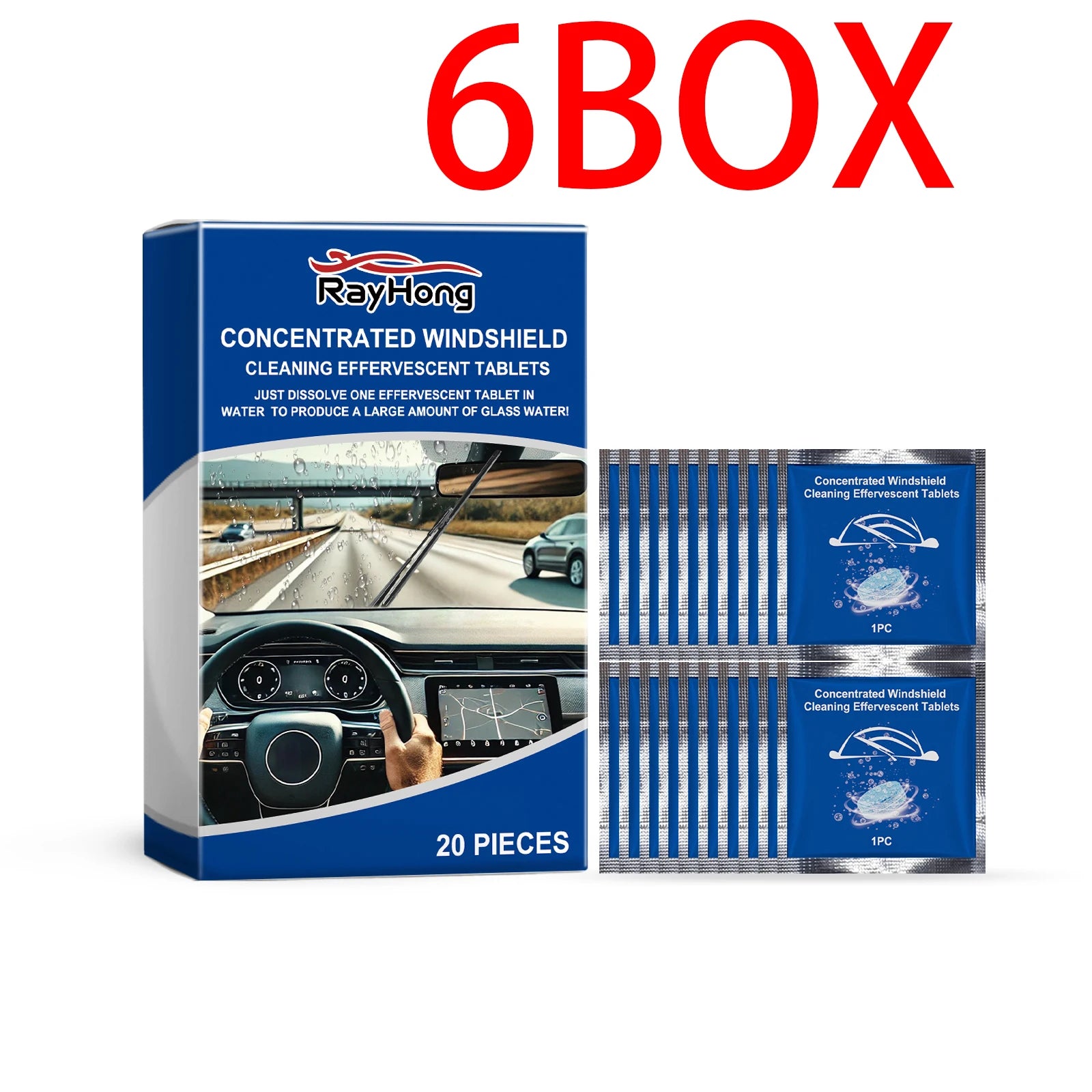 Car Windshield Washer Tablets Effervescent Tablet Concentrated Cleaning Tablets Car Window Cleaner Glass Cleaner