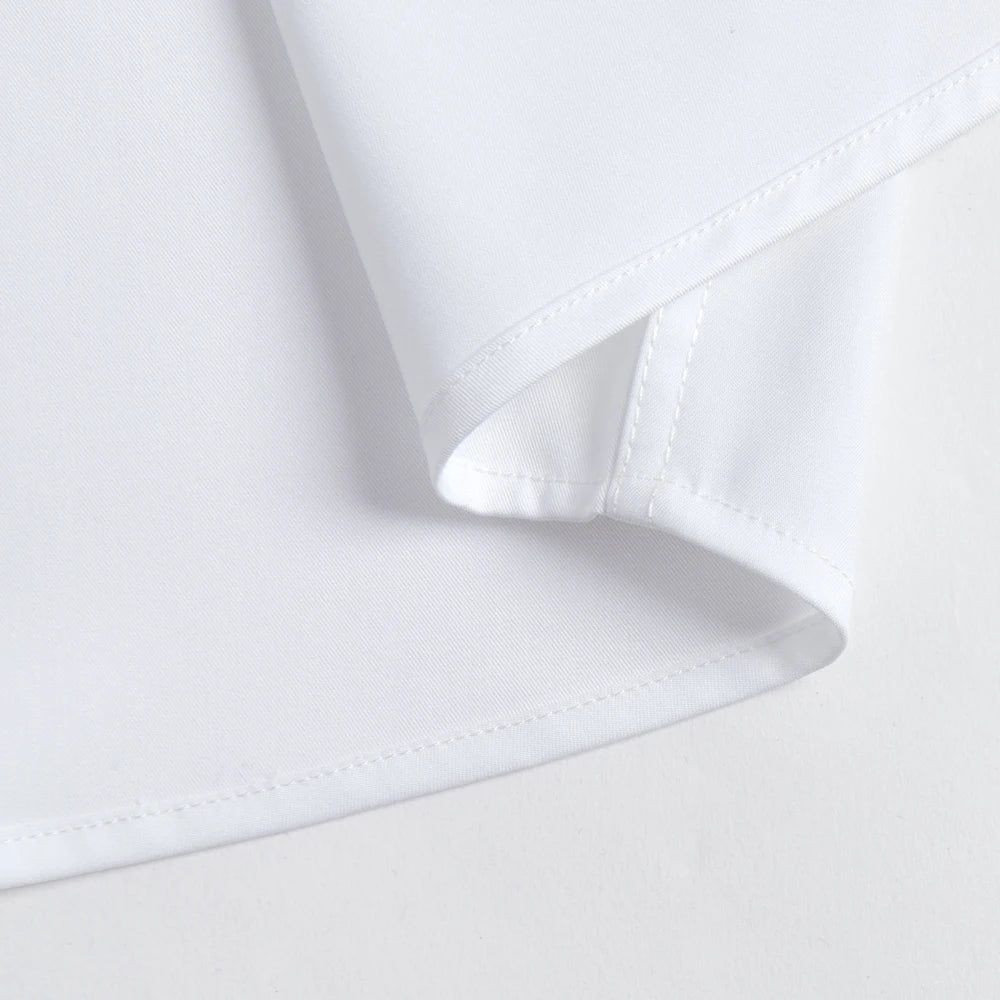 Men's Old Money Style Sleek Stretch Dress Shirt Regular Fit Solid Wrinkle-Free Long Sleeve Casual Business Button-up Shirts Shopifynow