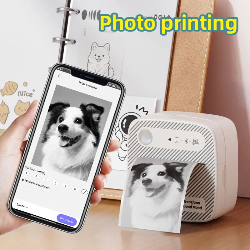 B3 Portable Photo Printer with Bluetooth iOS Android for Inkless Thermal Printing  Sticker Printer Label Maker DIY Toy Kids Gift - Shopifynow
