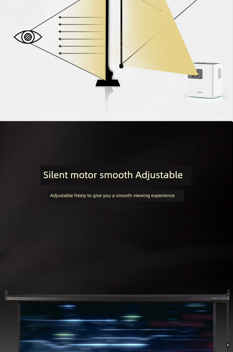 Deli Hanging Projection Screen Curtain Electric Remote Control 100-Inch 4:3 Projection Curtain Office For Home Projector Curtain 120-Inch 16:10 Tripod Screen Wall Screen 84-Inch Shopifynow