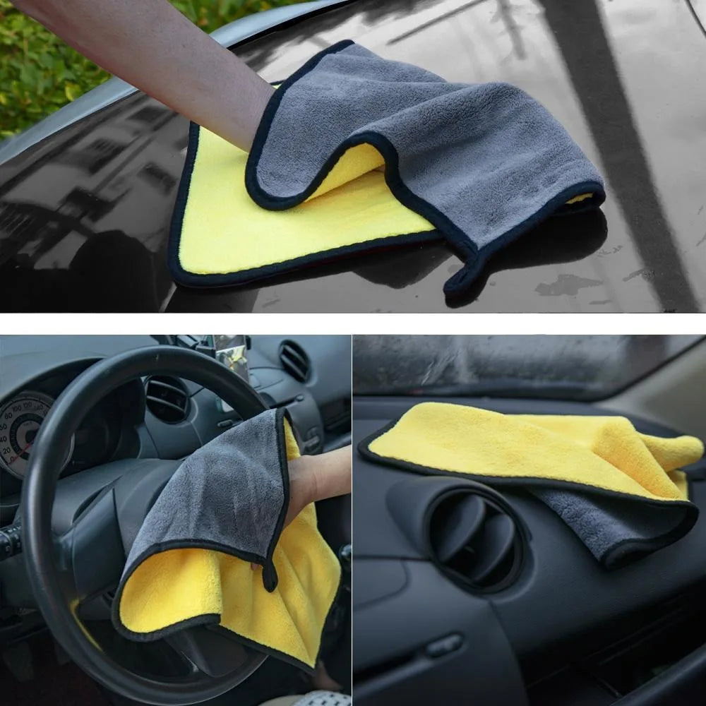 10Pcs Microfiber Cleaning Towel Car Cleaning Cloths Professional Detailing Car Drying Microfiber Towel Wash Towels Accessories