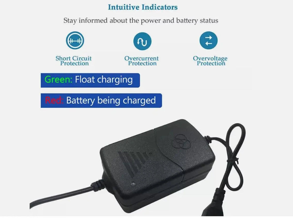 1A Lead-Acid With Indicator Light 14.4 Volt Dual Wire Alligator Clip Camping Auto Charging Socket Smart 12V Car Battery Charger Shopifynow