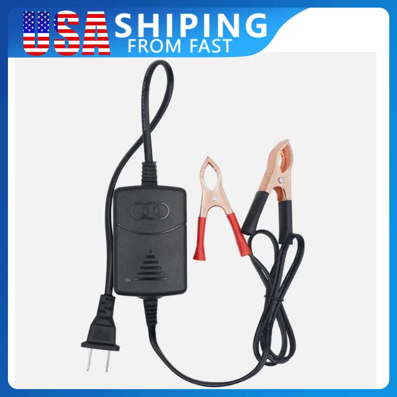 1A Lead-Acid With Indicator Light 14.4 Volt Dual Wire Alligator Clip Camping Auto Charging Socket Smart 12V Car Battery Charger