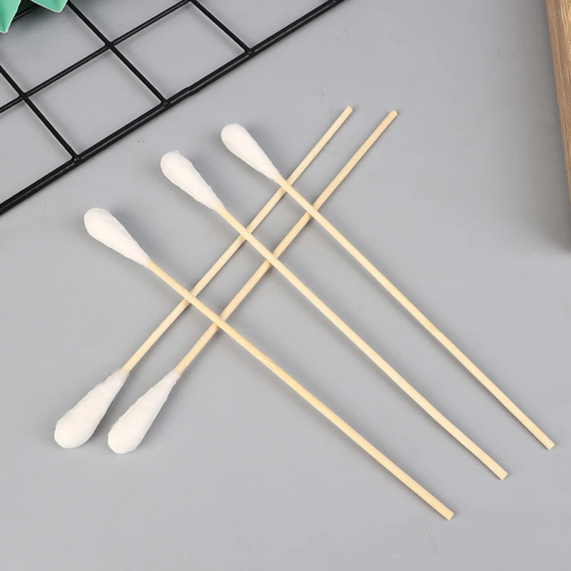 Disposable Sterile Medical Supplies Cotton Swabs Single Head Wound Sterilization Cleaning Wooden Long Cotton Swabs Stick