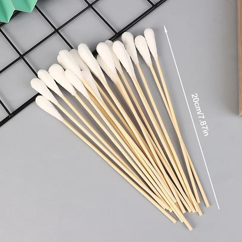 Disposable Sterile Medical Supplies Cotton Swabs Single Head Wound Sterilization Cleaning Wooden Long Cotton Swabs Stick Shopifynow