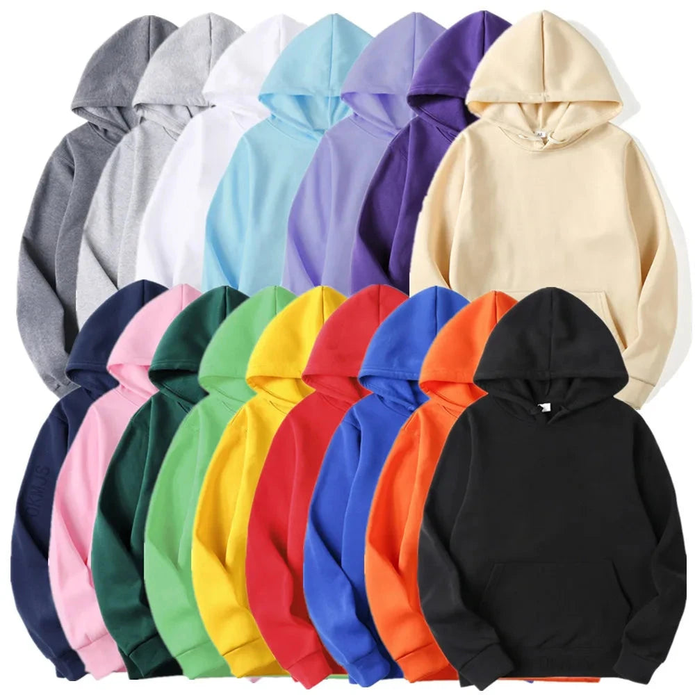 New Fashion Men's Women's Hoodies Spring Autumn Winter Casual Hoodies Sweatshirts Men Tops Solid Color Hoodie Sweatshirt Male Shopifynow
