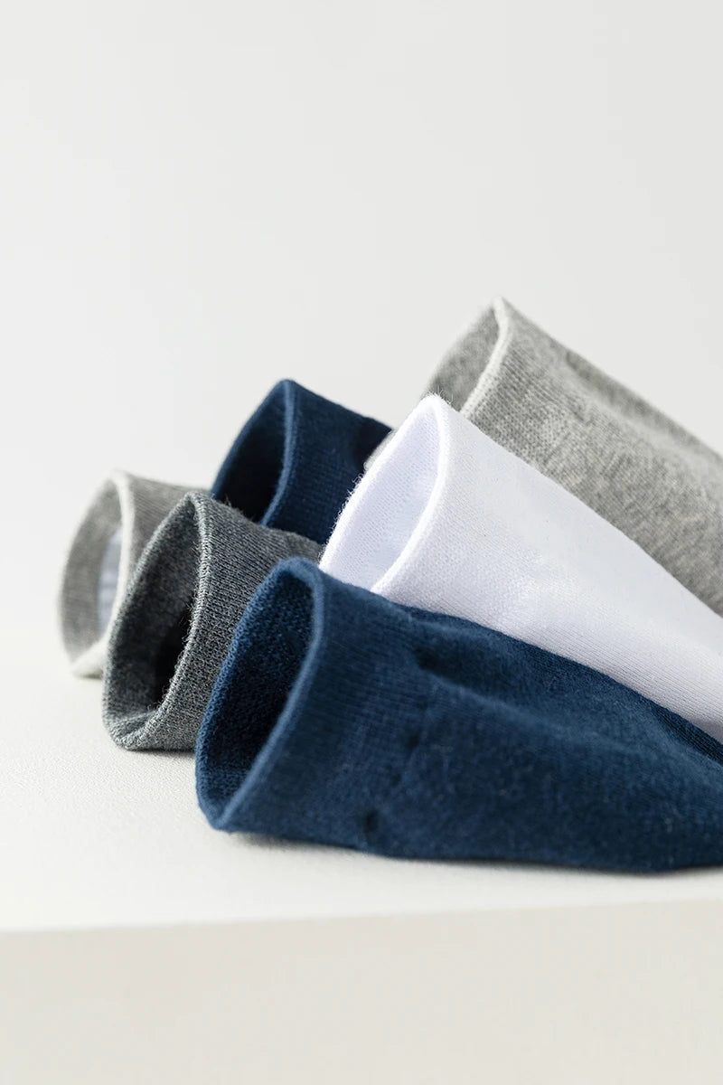 10 Pairs New Men's Cotton Socks Black Business Men Socks Soft Breathable Autumn Spring for Male White US6-10 Shopifynow