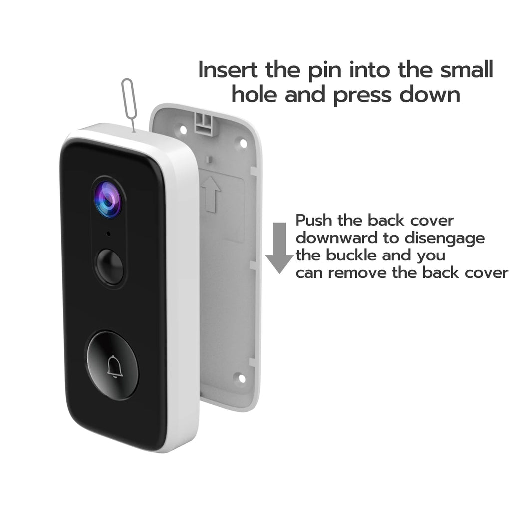 JOOAN 2K Intelligent WiFi Doorbell With Camera Smart Home WiFi Video Doorbell Outdoor Battery Powered Security Video Intercom