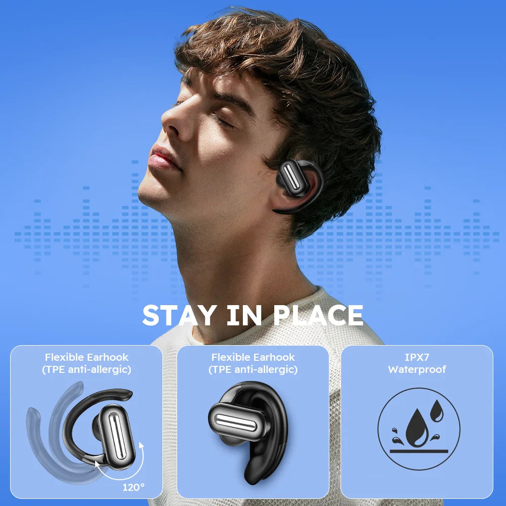 Bluetooth Earphone 20 Hours Play Time Swimming Waterproof Earbuds Dual Wear Style Sport Wireless Headset TWS Ipx7 Earbuds Stereo Shopifynow