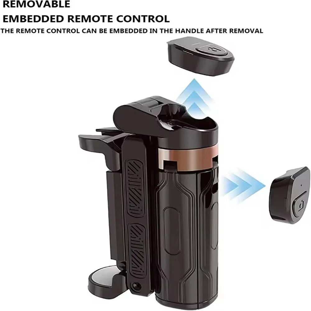 2025 new Selfie Stick Tripod with Wireless Bluetooth Remote, Portables Foldable Stand for iPhone Smartphone Vlog Shooting Record - Shopifynow