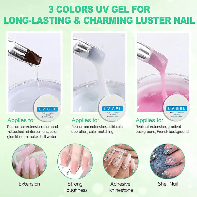 Acrylic Nail Kit Acrylic Powder With Acrylic Liquid For Gel Nails With UV Lamp For Gel Nails Set DIY Gifts For Women Shopifynow