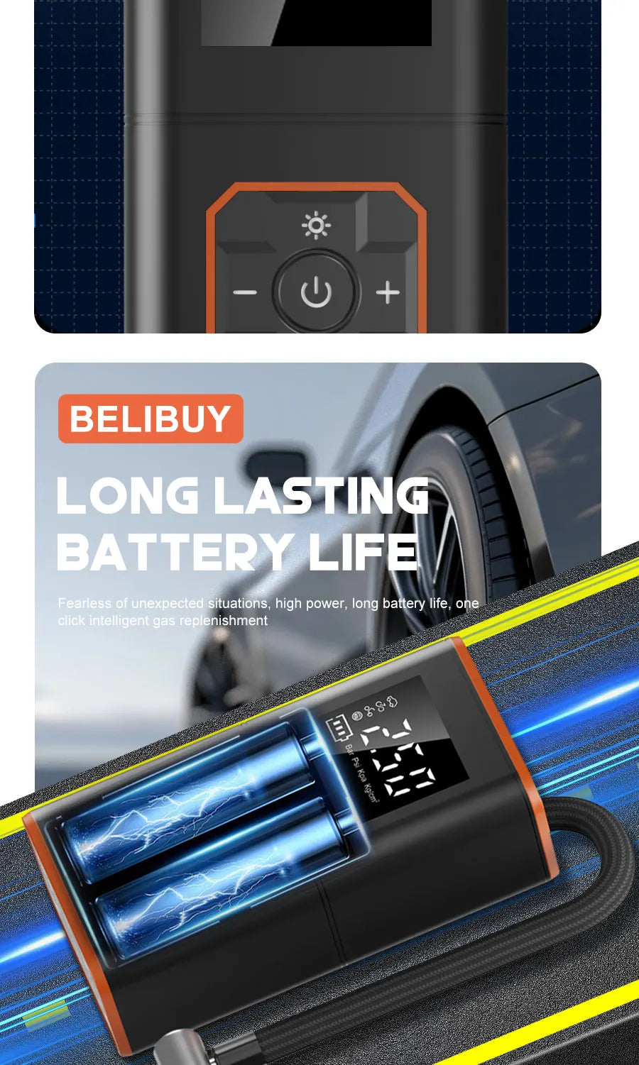 ABS Car Tyre Inflator Portable Air Compressor Car Inflatable Pumps Air Pump Suitable For Inflating Car Motorcycle Bicycle