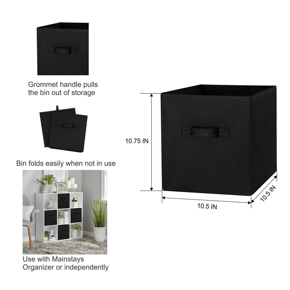 Collapsible Cube Storage Bins 6 Pack Fabric Organizer with Carry Handles Ideal Books Clothes Home Office Organization Shopifynow