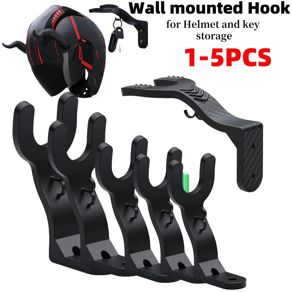 Kitchen Cabinet Shelf Wall Mount Hooks Motorcycle Helmet Hook Racks Helmet Display Hanger Stand Wall-Mounted Storage Holder - Shopifynow