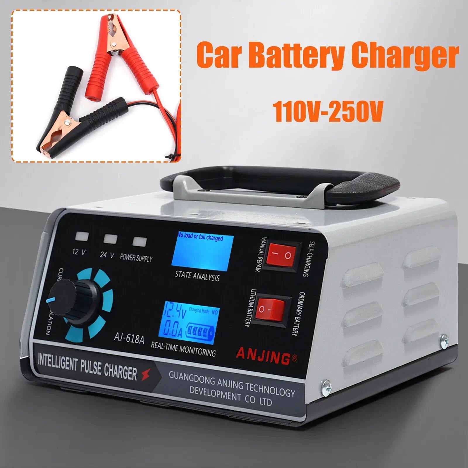 12V/24V 400W Heavy Duty Car Truck Battery Charger Intelligent Pulse Repair Trick Shopifynow