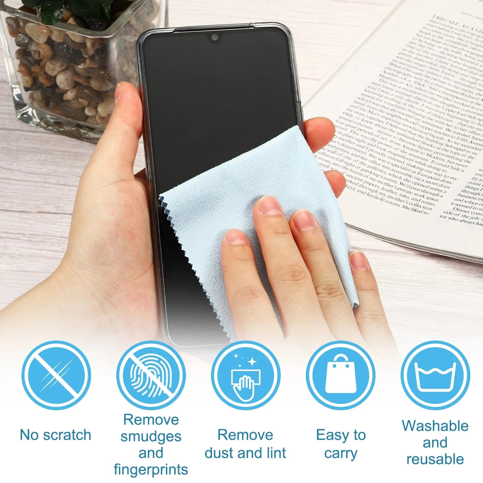 24Pcs Eyeglass Microfiber Cleaning Cloth Glasses Cleaning Cloth Soft Suede Wipe Screen Cloth for Camera Lens Eyeglasses Screens Shopifynow