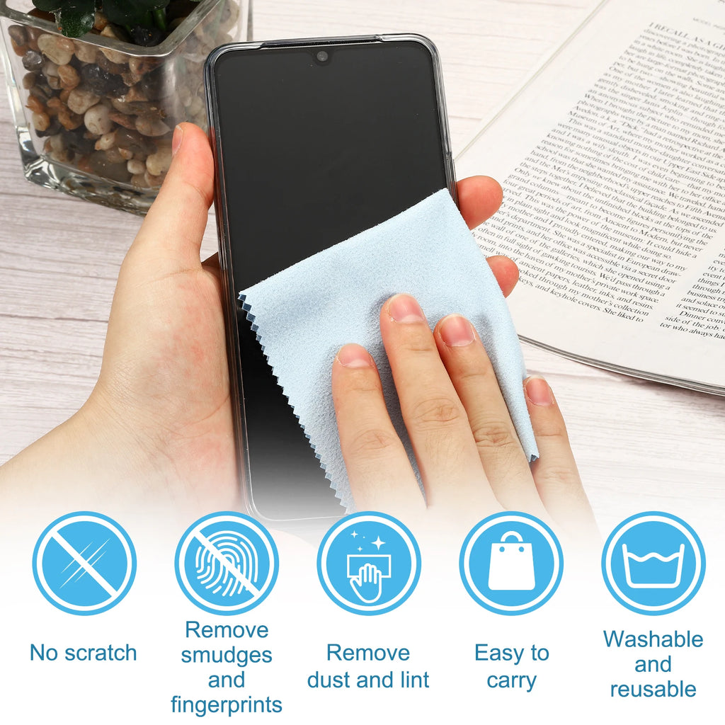 24Pcs Eyeglass Microfiber Cleaning Cloth Glasses Cleaning Cloth Soft Suede Wipe Screen Cloth for Camera Lens Eyeglasses Screens