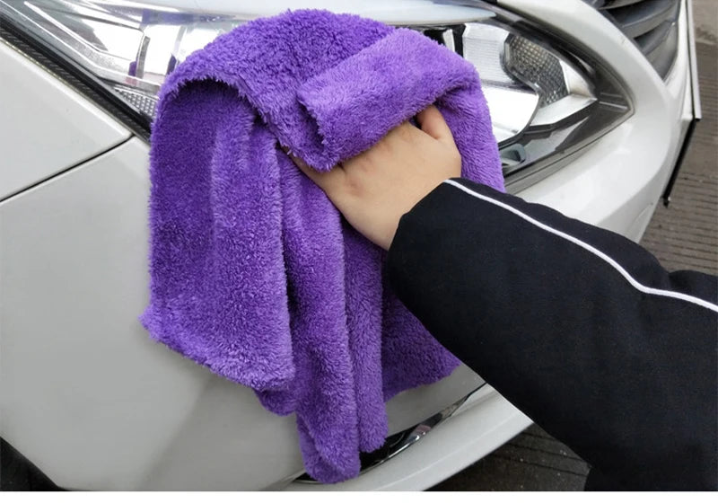 3/5/10pcs Car Wash Microfiber Towel Cleaning Drying Car Polishing Cloth Soft Edgeless Car Detailing Waxing Towel 40X40CM 350GSM Shopifynow
