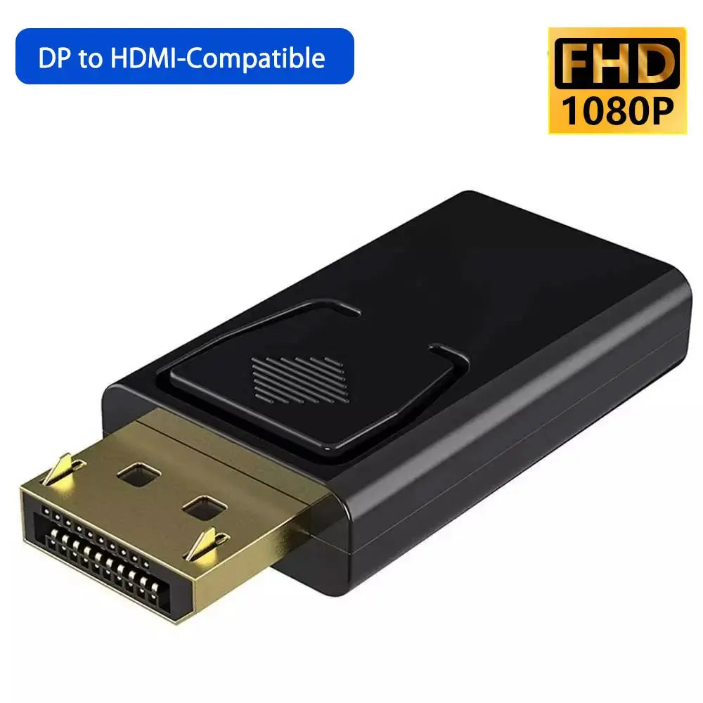 4K DP DisplayPort to HDMI-compatible Adapter Converter Display Port DP to HDMI-compatible HDTV Adapter Video Audio PC Laptop - Shopifynow