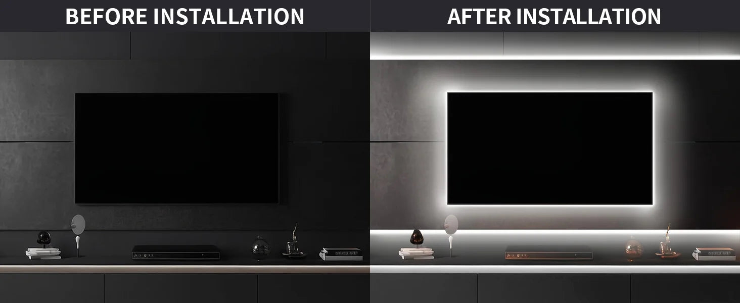 COB LED Strip Light 12m/roll Warm White 3000K 65000K High Lumen CRI 90+ with RF Remote for Bedroom Counter Under Cabinet Kitchen