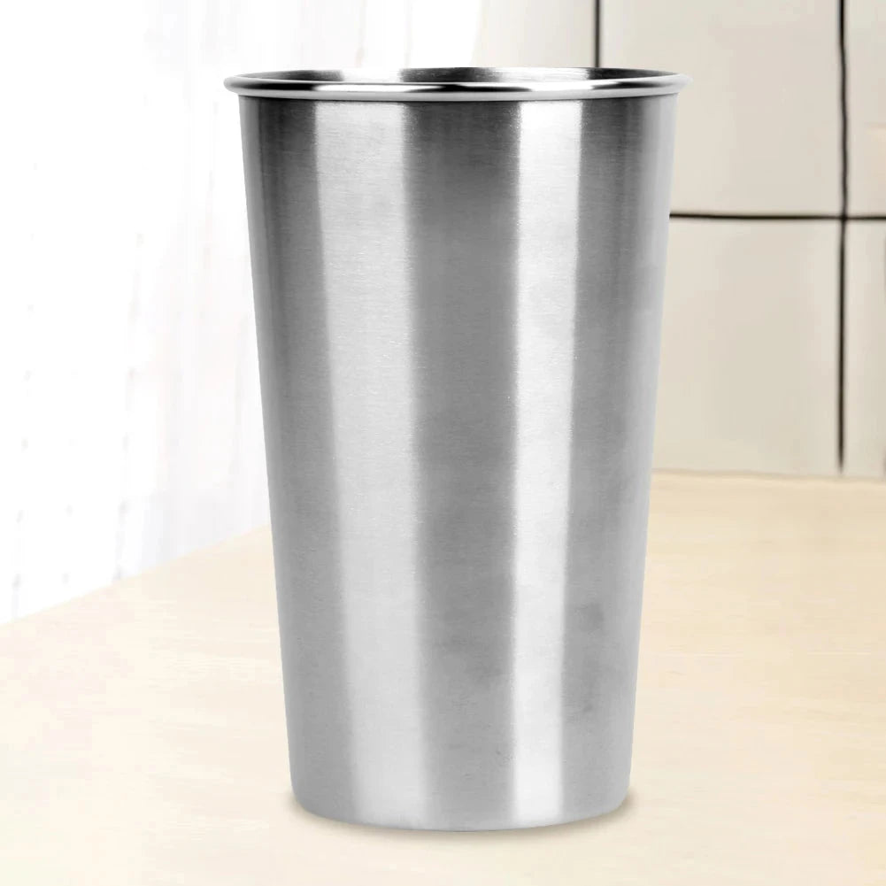 350 500ML Stainless Steel Cups with Juice Beer Glass Portion Cups 16oz Tumbler Pint Metal Kitchen Drinking Mug Bar Supply 1-5Pcs Shopifynow