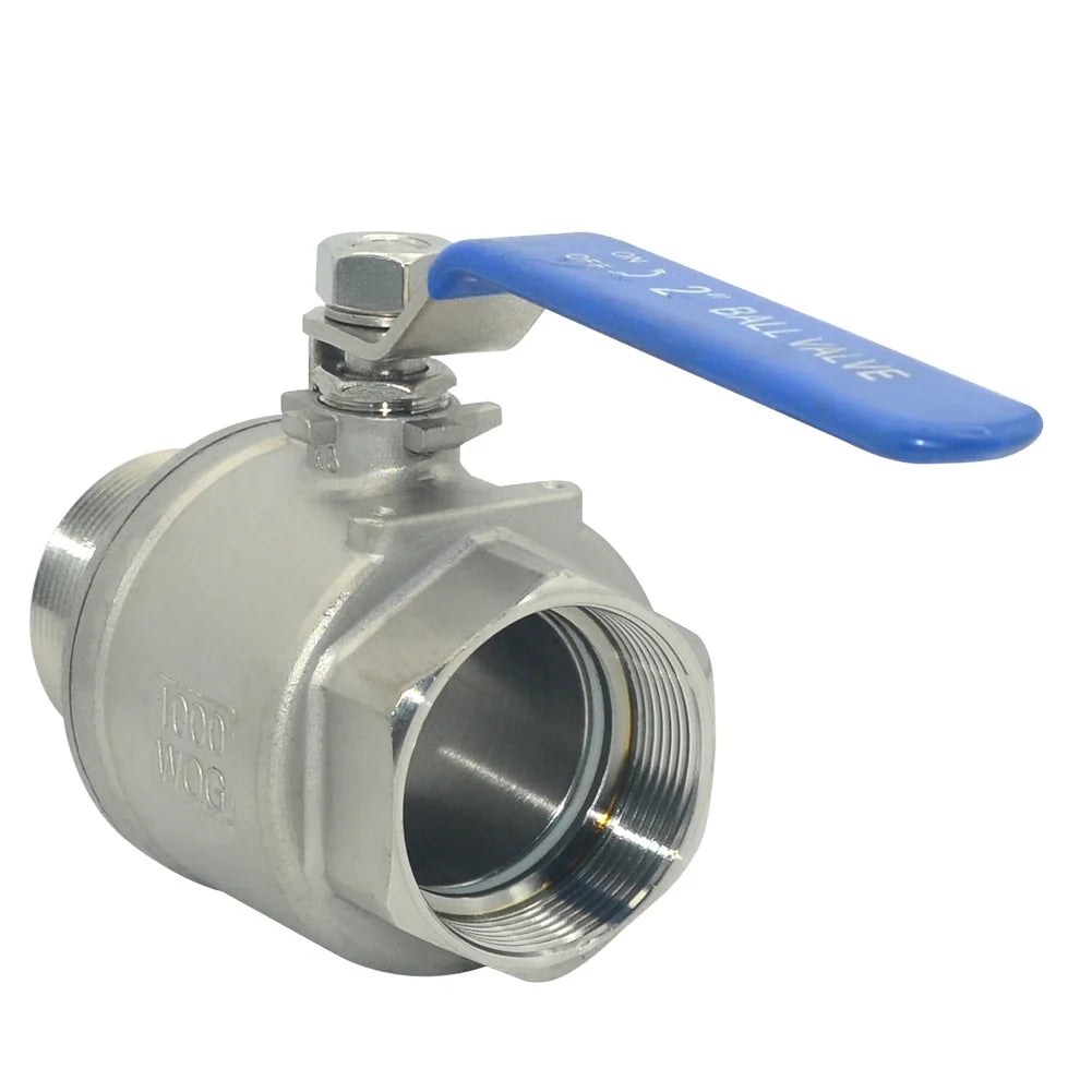 316 Stainless Steel 2P Ball Valve 1/2" 3/4" 1" 1-1/4" 1-1/2" 2" NPT Female And Male Thread Water Gas Oil Switch Fitting Adapter - Shopifynow