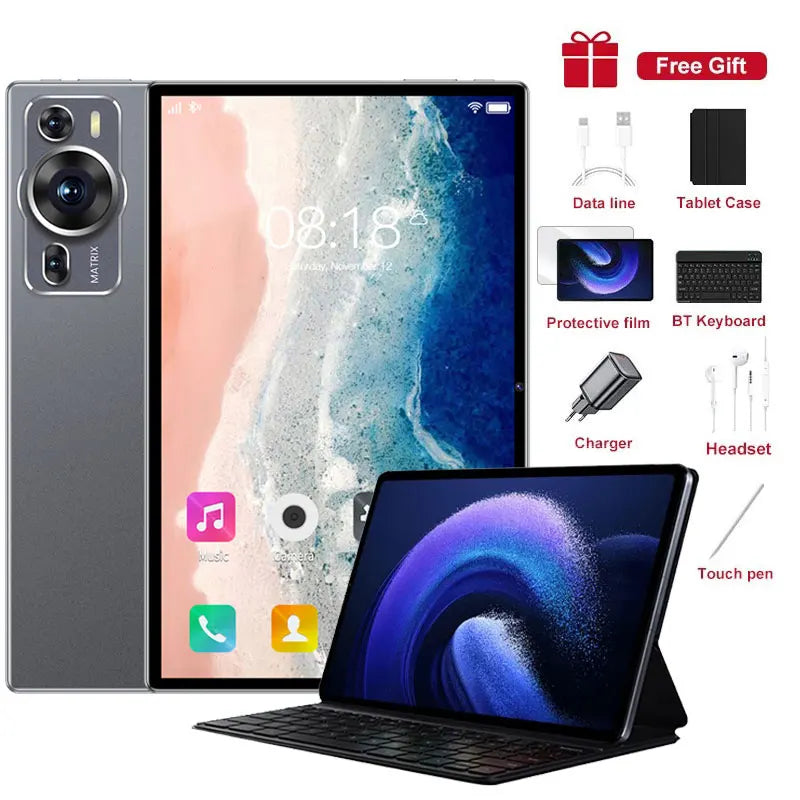 2025 Original P60 Pro Tablets 5G Dual SIM Global Version Tablet PC 16GB+1TB 10HD 20000mAh High-end Android 14 Tab With keyboard Shopifynow