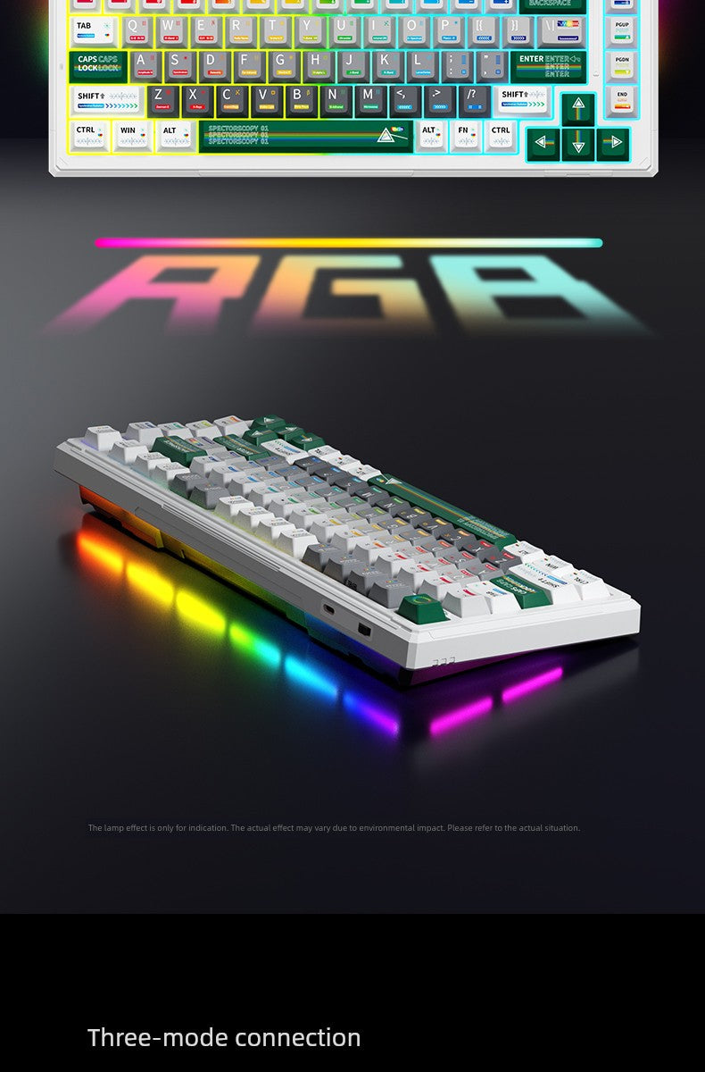 Ikbc Customized Mechanical Keyboard K75 Spectrum Three-Mode RGB Wired Wireless Bluetooth E-Sports Games Office Keyboard Shopifynow