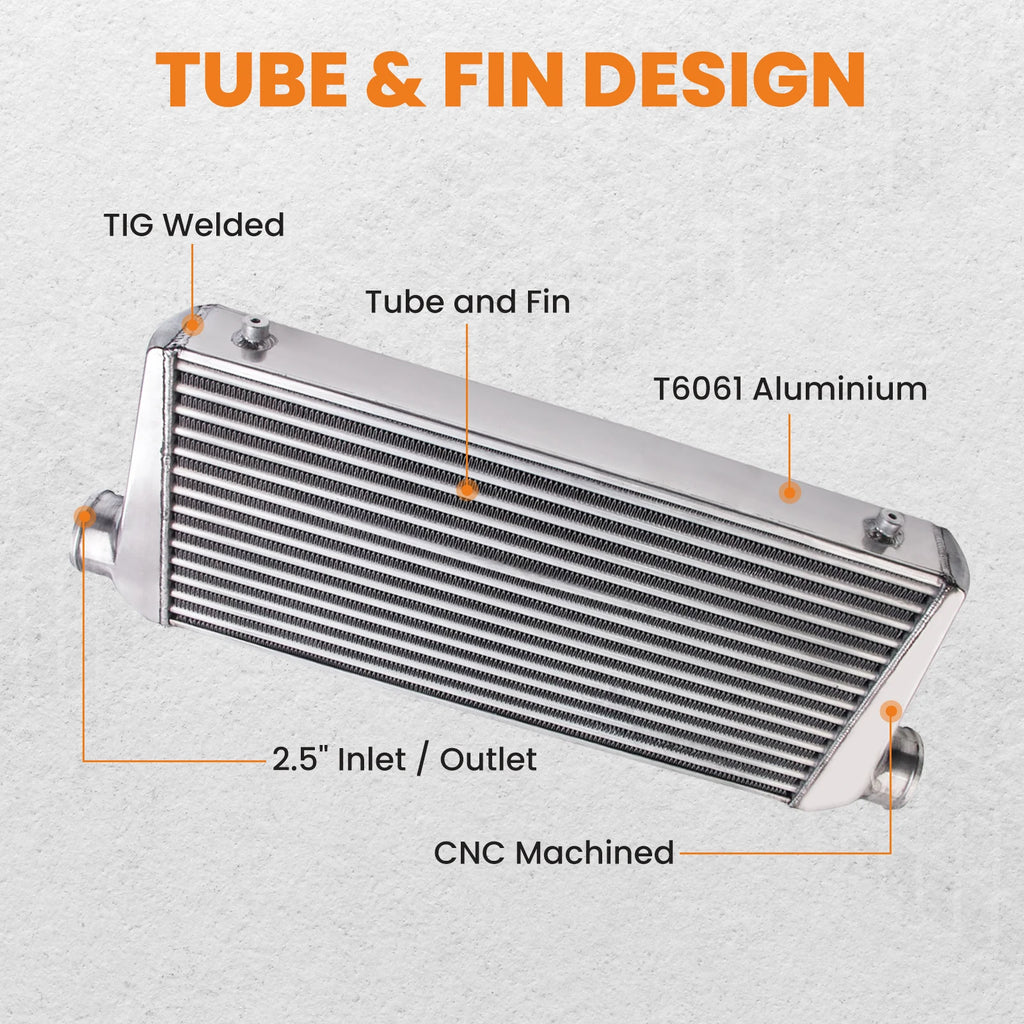 600x300x76 2.5" Intercooler Pipe ALLOY UNIVERSAL TURBO HARD PIPE 3" Thickness - Shopifynow