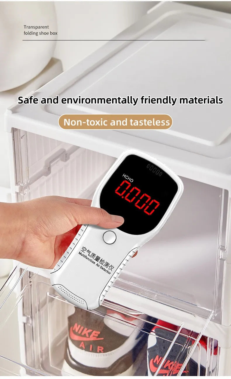 6 Layers Shoes Box Foldable Transparent Sneaker Shoe Storage Organizers Box Stackable Dustproof High-top Cabinet Shoe Rack Shelf - Shopifynow