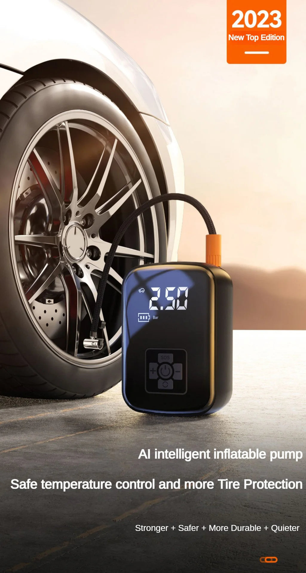 EAFC Portable Tire Inflator Car Tire Inflator Tire Inflator Pump With Digital Display Electric Inflator Mini Bicycle Air Pump Shopifynow