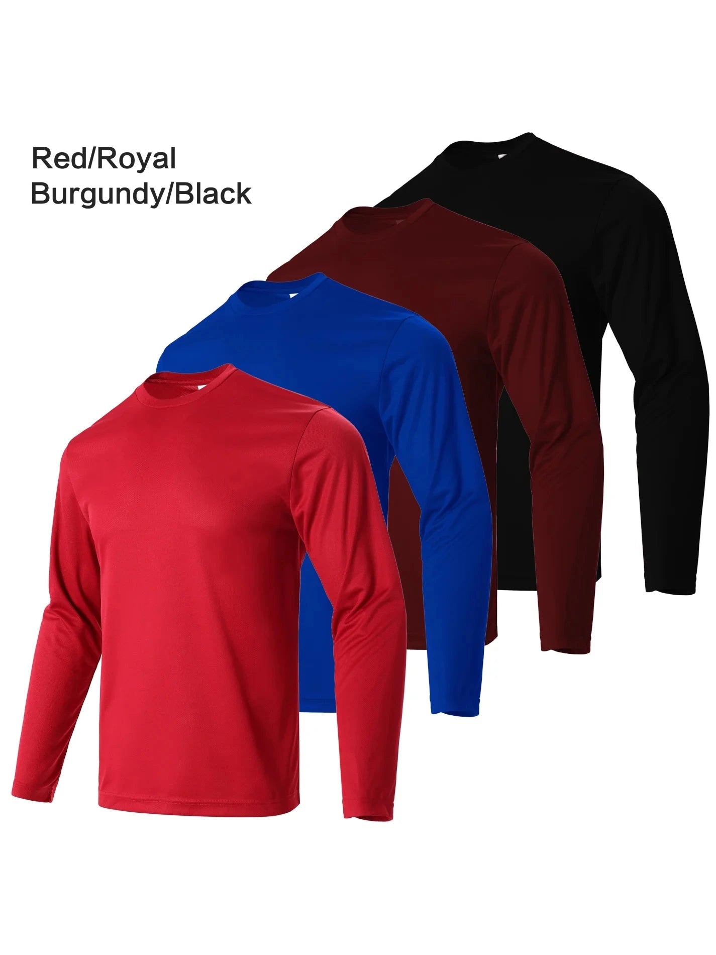 4-piece men's quick drying sports and fitness T-shirt long sleeved sports and running T-shirt Shopifynow