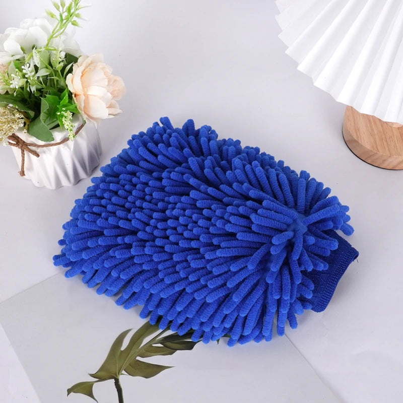 Car Wash Gloves Chenille Glove Plush Rags Thickened double-sided Car Supplies Cleaning Tools Auto Acessories Car Detailing - Shopifynow