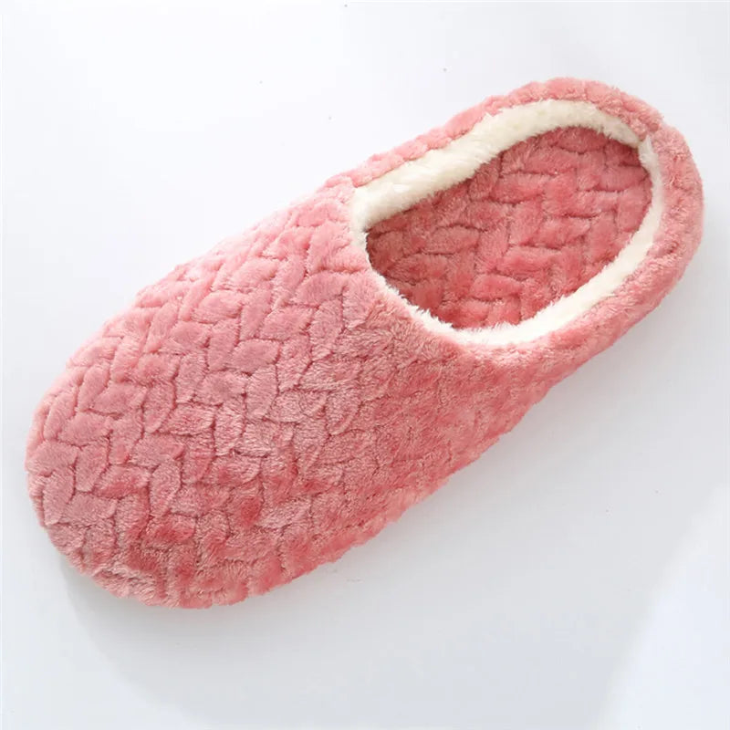 Women Winter Home Fur Slippers Cartoon Cat Non-Slip Soft Warm House Indoor Bedroom Men Couples Boys Girl Memory Foam Floor Shoes
