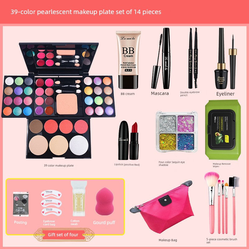 39 Colors Cosmetic Powder Box Makeup Set Complete Set Non-Toxic Stage Performance Eye Shadow Plate Kids 61 Blush Shopifynow