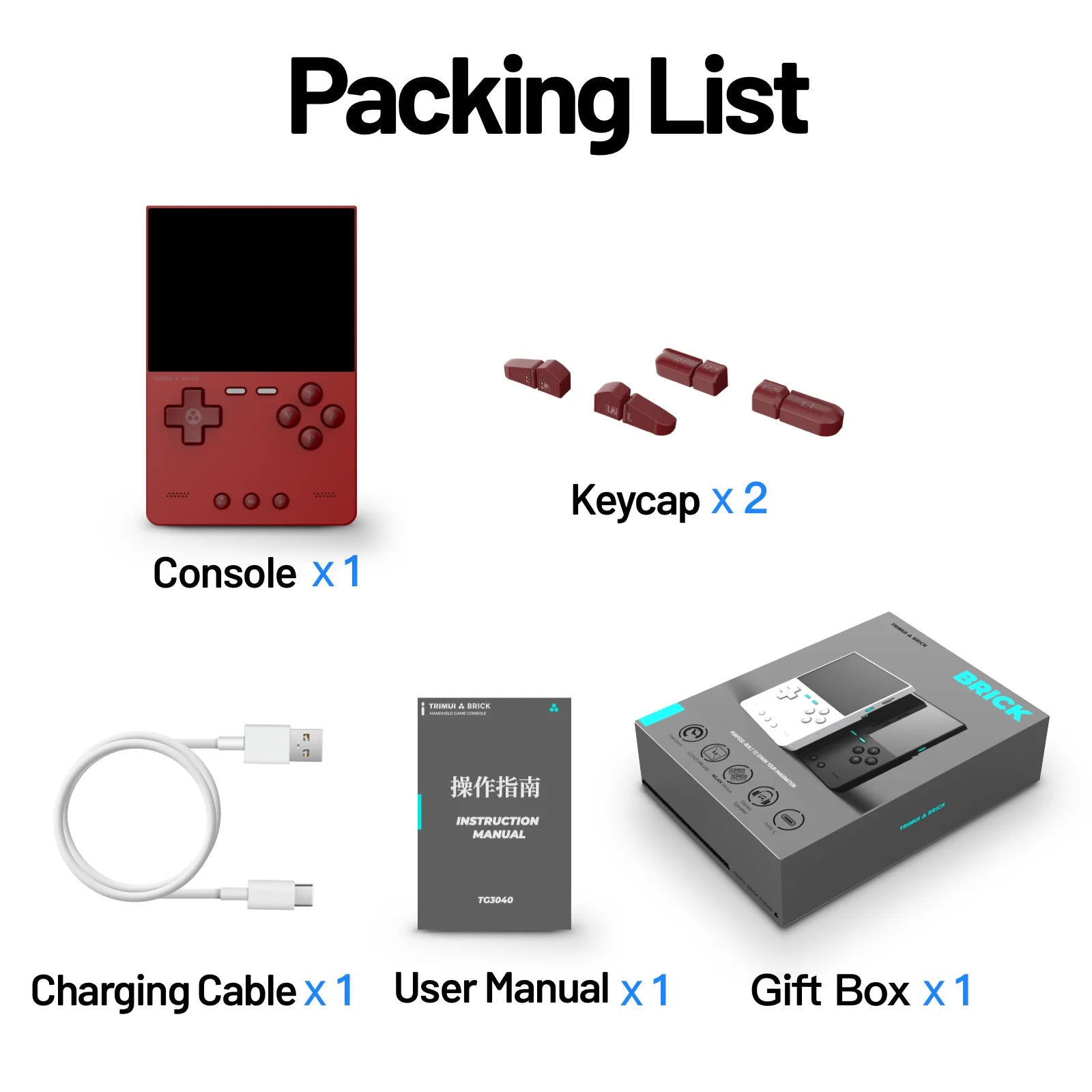 AMPOWN Trimui BRICK Handheld Game Players Consoles 3.2'' IPS Screen Emulator Portable Retro Video Games Linux System Allwinner - Shopifynow