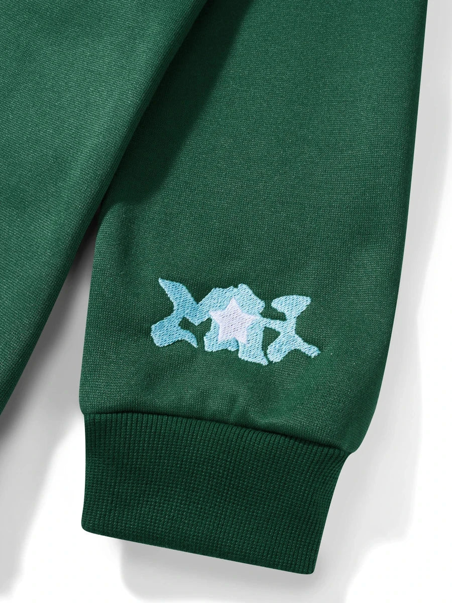 Men Women Hoodie Long Sleeve Letters Print Zipper Closure Sweatshirt Jacket with Pockets Shopifynow