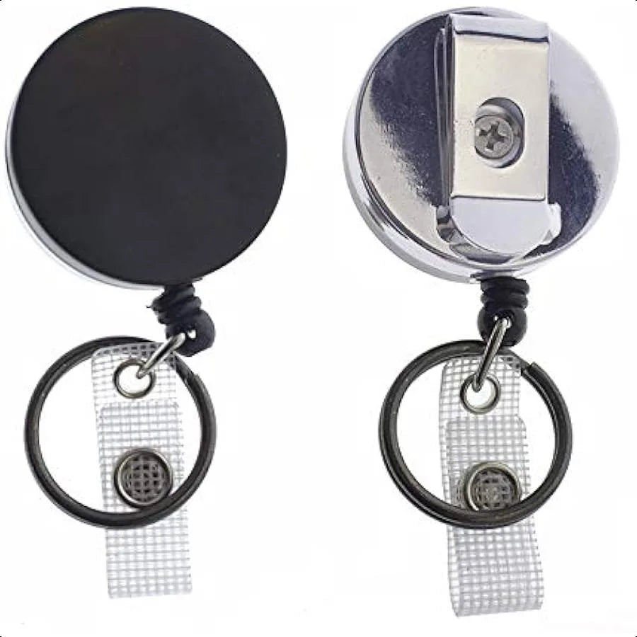 2 Pack Super Heavy Duty Retractable Keychain 8oz or 10 Keys Durable 48 4 Ft Kevlar Lanyard Rugged Polycarbonate Key Chain Ring