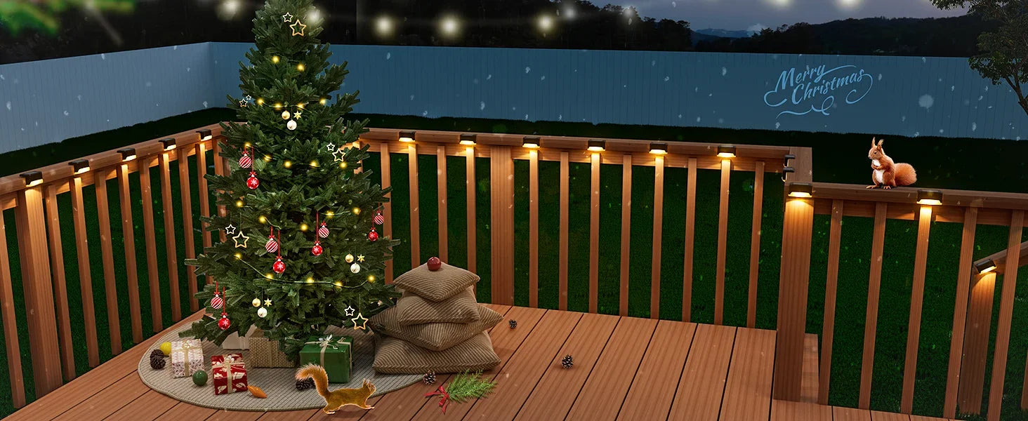 16-Pack Outdoor Solar Deck Lamp For Outdoor Stairs, Steps, Fences, Yards, Patios And Paths LED Light (Warm White) Shopifynow