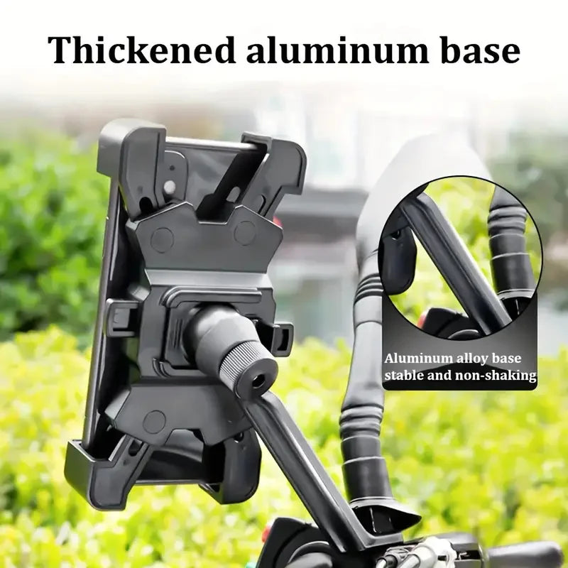 2PCS 360° Rotatable & Adjustable Bike/Motorcycle Phone Mount - Shockproof, Anti-Slip Holder For phone, - Durable Abs Material Shopifynow
