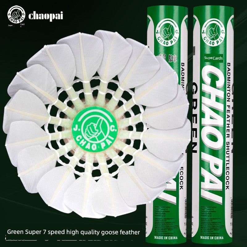 Chaopai Gold Red Durable Professional Training Competition Badminton Shopifynow