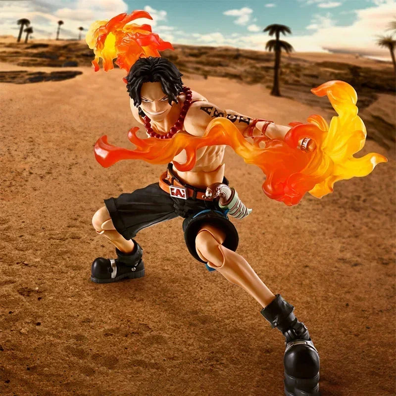 In Stock Bandai S.H.Figuarts SHF ONE PIECE PORTGAS.D.ACE SABO Luffy Model Kit Action Figures Model Toy Gift for Children Shopifynow